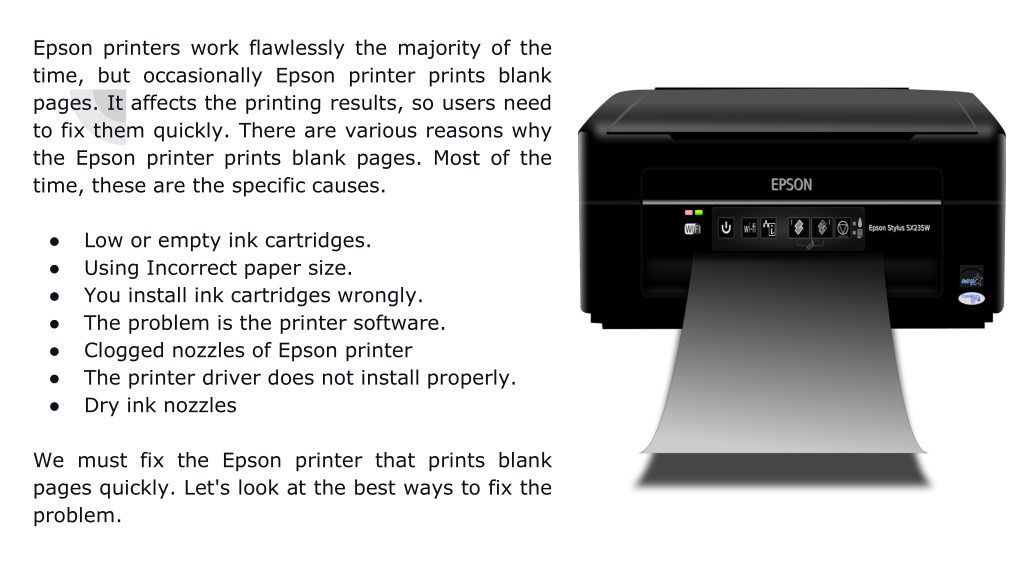 PPT Epson Printer Print Blank Pages [Solved it] PowerPoint