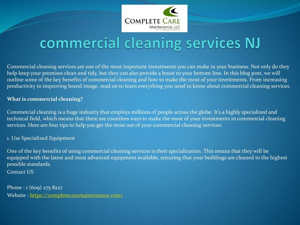 PPT commercial cleaning services NJ PowerPoint Presentation, free