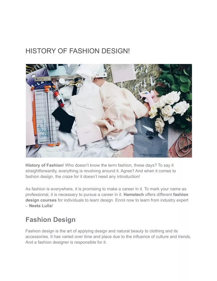 PPT - HISTORY OF FASHION DESIGN PowerPoint Presentation, free download - ID:11842941