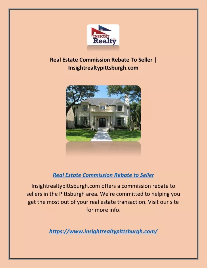 PPT Real Estate Commission Rebate To Seller Insightrealtypittsburgh 
