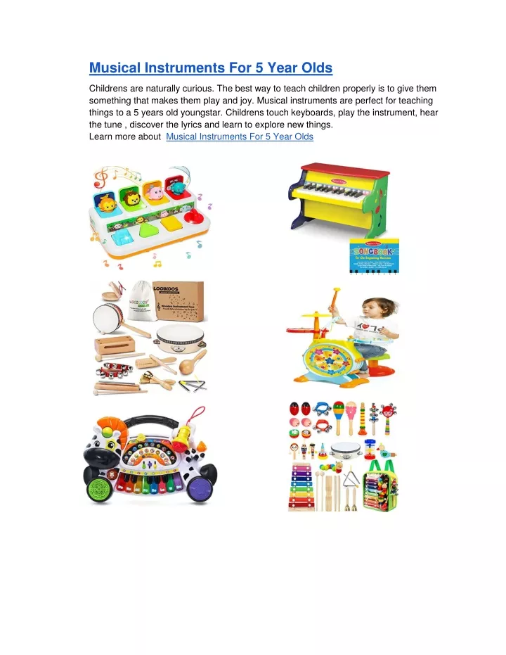 PPT - musical instruments for 5 year olds PowerPoint Presentation, free ...