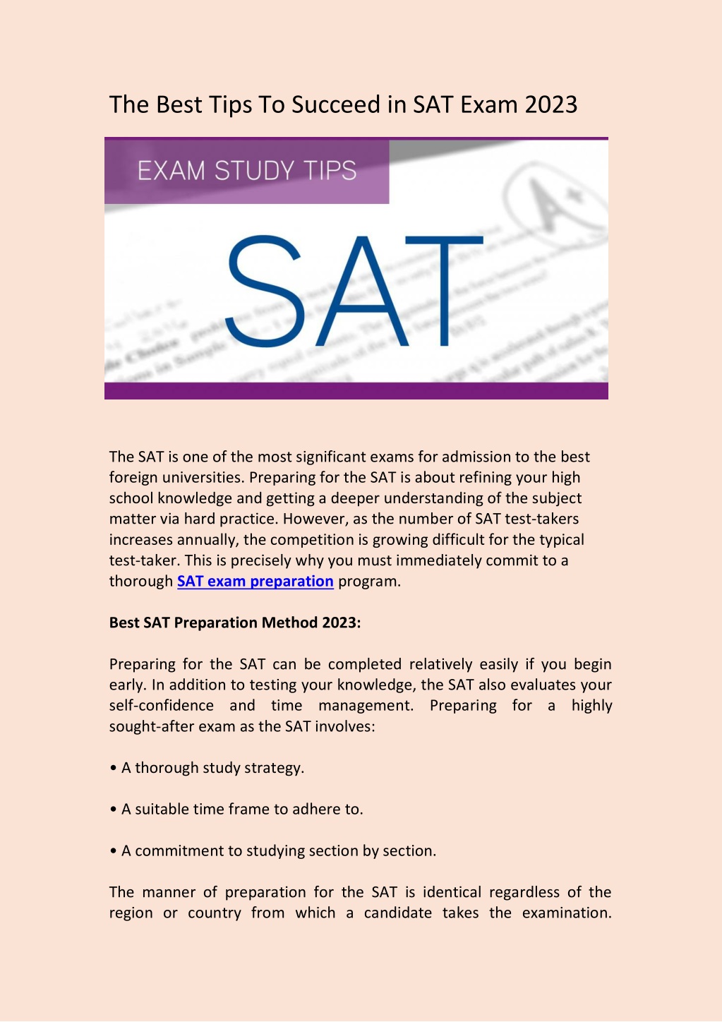 PPT Tips & Strategies to Ace SAT Test PowerPoint Presentation, free