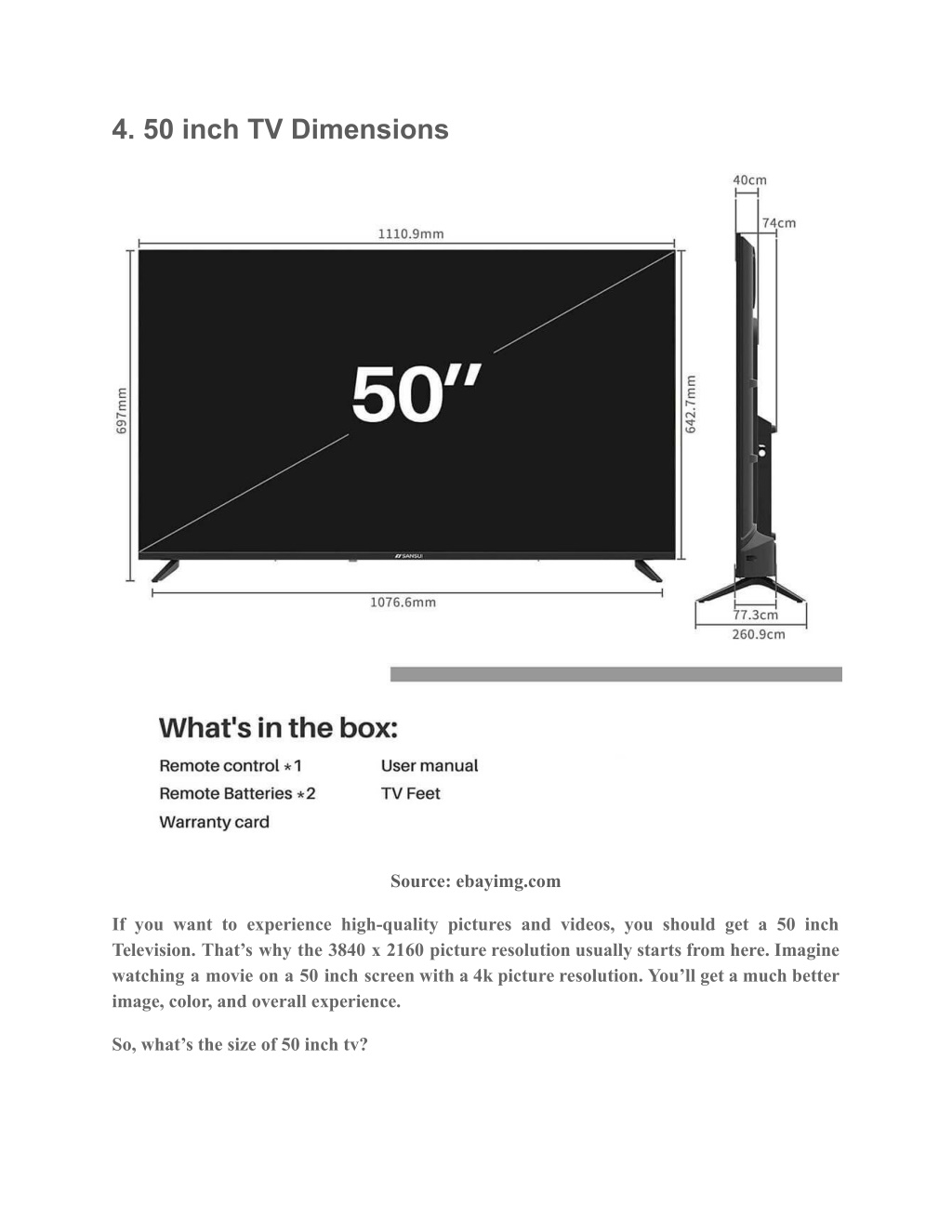 PPT TV Dimensions Guide Find the Perfect TV Size For Your Home