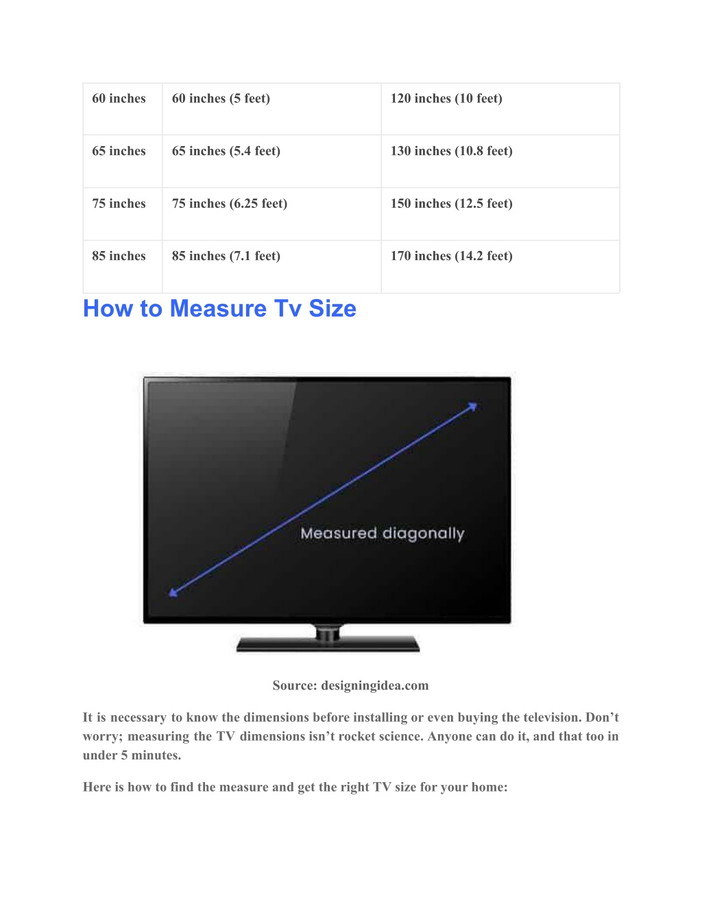 PPT TV Dimensions Guide Find the Perfect TV Size For Your Home