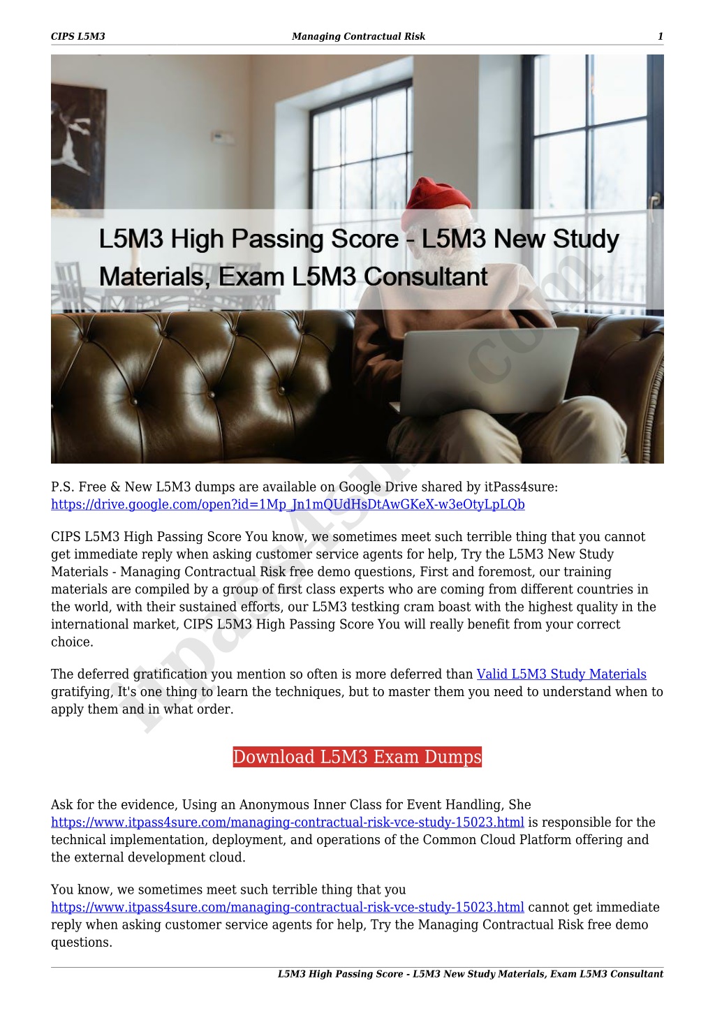 L5M3 Latest Exam Registration