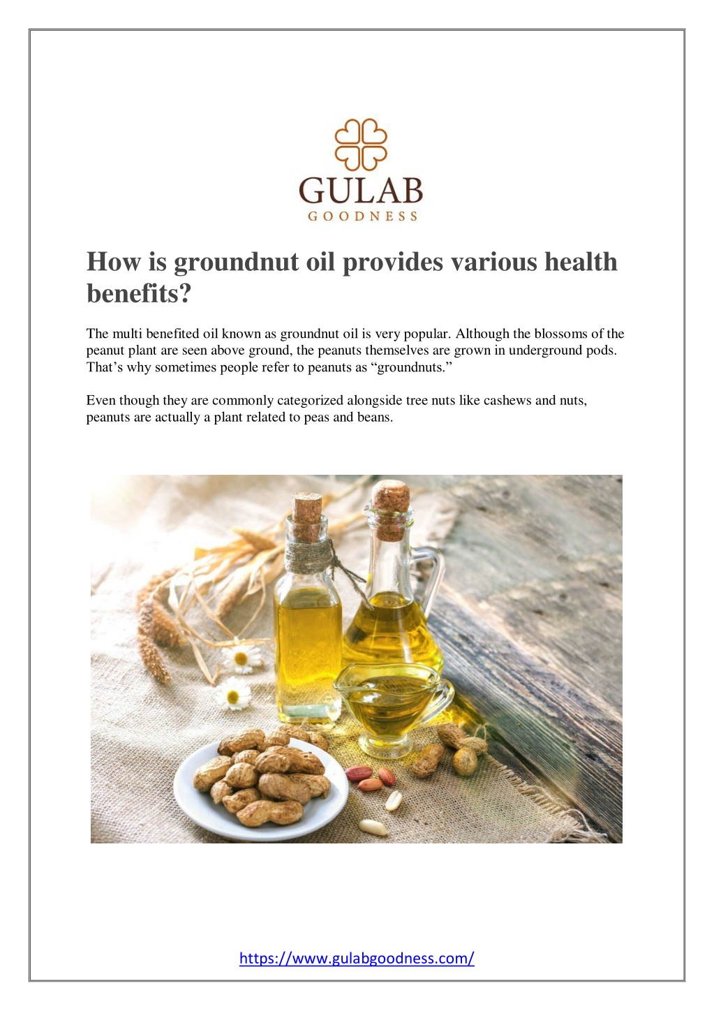 PPT How is groundnut oil provides various health benefits? PowerPoint