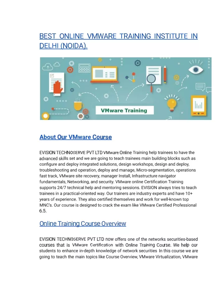 PPT BEST ONLINE VMWARE TRAINING INSTITUTE IN HYDERABAD PowerPoint