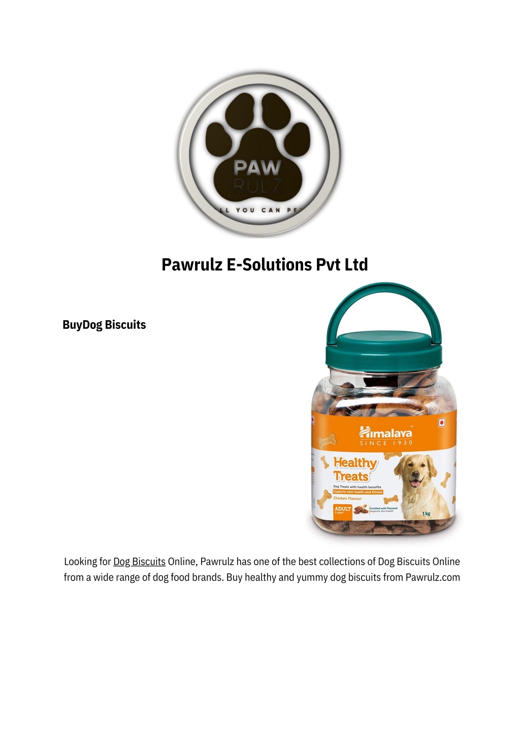 PPT - Buy Dog Biscuits Online from Pawrulz PowerPoint Presentation ...