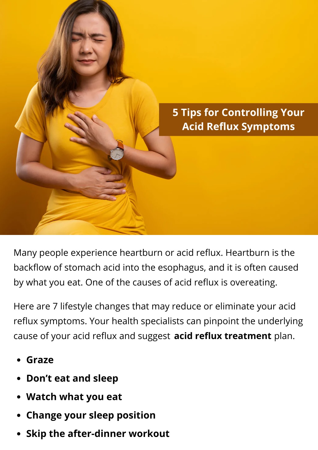 PPT - 5 Tips for Controlling Your Acid Reflux Symptoms PowerPoint ...