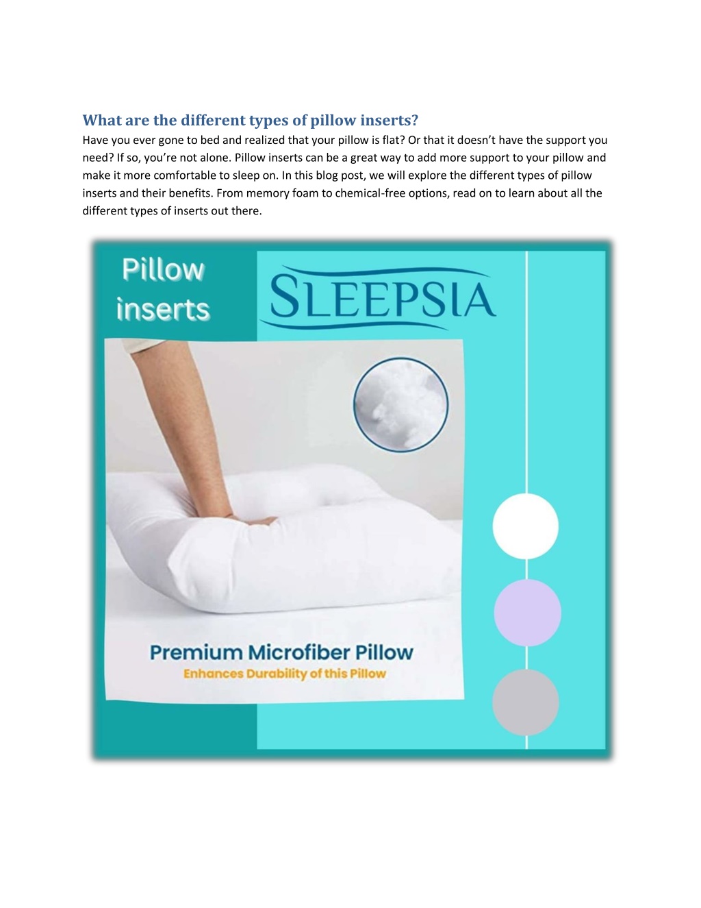 PPT - What are the different types of pillow inserts PowerPoint ...