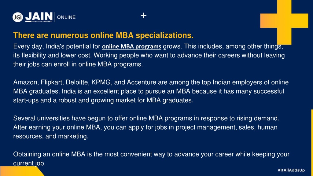 PPT - What benefits and opportunities do online MBA programs in India ...