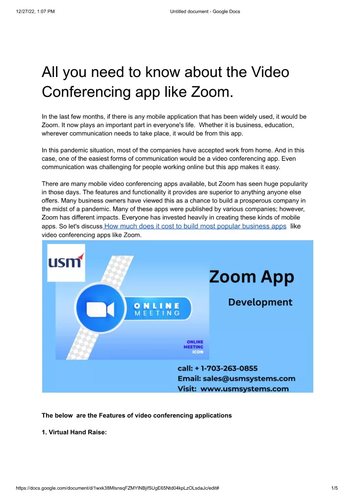 zoom app ppt presentation