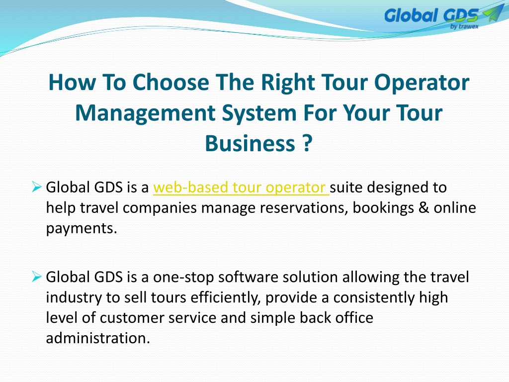 travel and tour operator management course