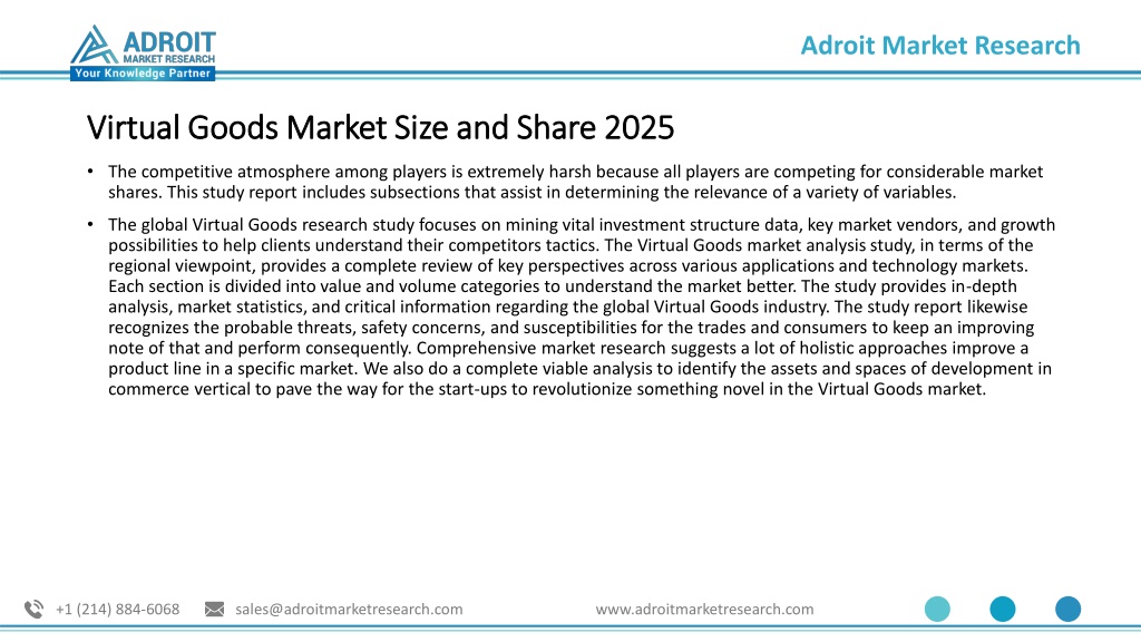 PPT Virtual Goods Market Size, Demand, Trends, Future Growth