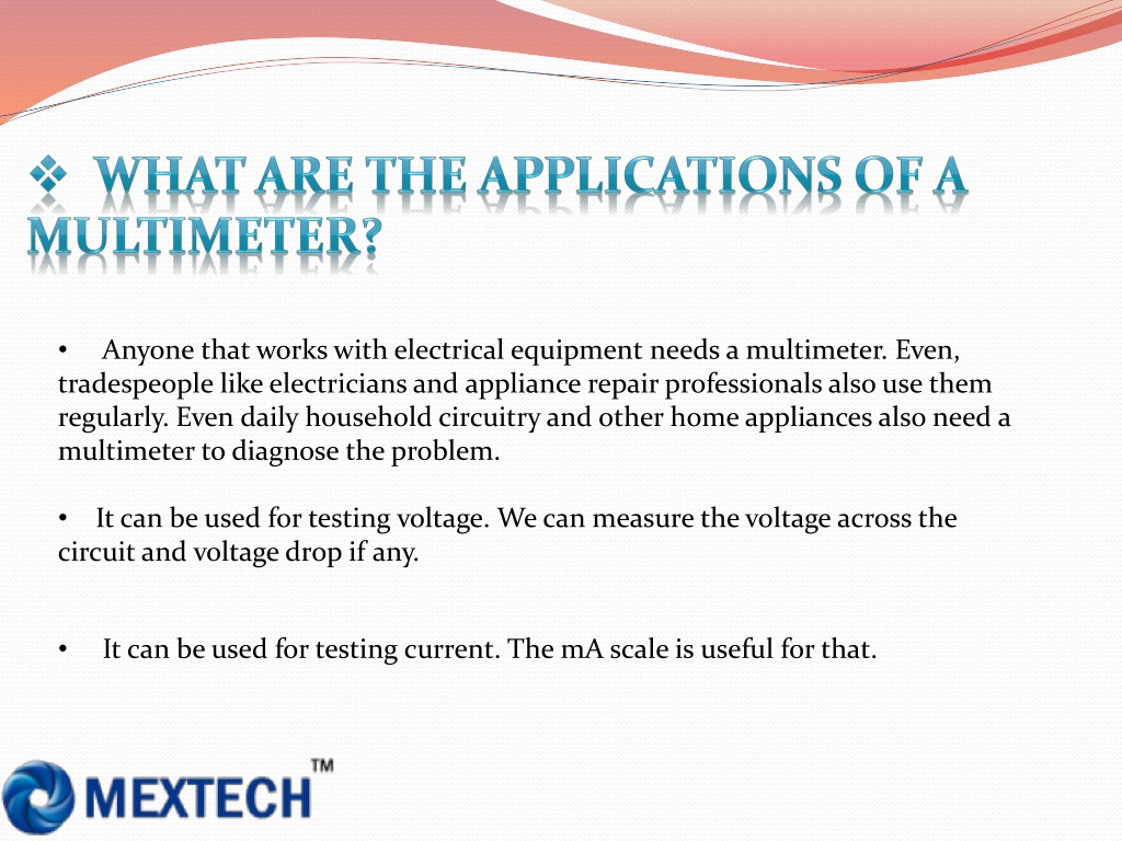 Ppt What Are The Applications And Uses Of Digital Multimeter Powerpoint Presentation Id11850452 8632