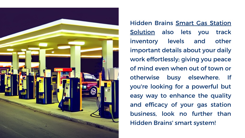 PPT Smart Gas station solution Hidden Brains PowerPoint