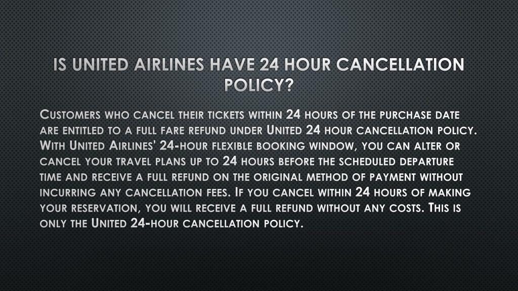 PPT - Knowledge About United Airlines Cancellation Policy PowerPoint ...