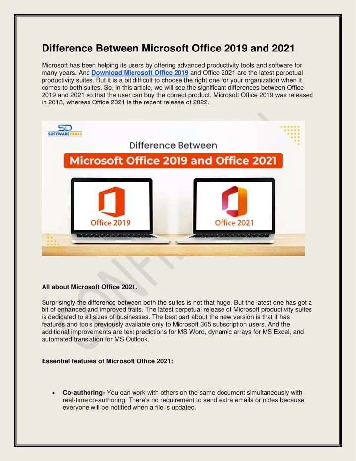 PPT - Difference Between Microsoft Office 2019 And 2021 PowerPoint ...