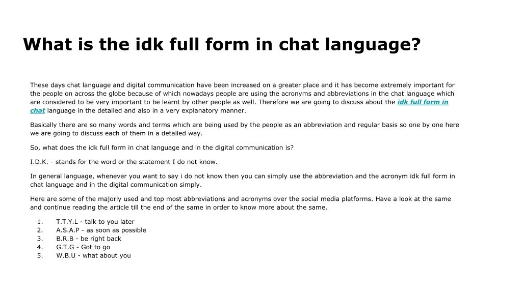 ppt-what-is-the-idk-full-form-in-chat-language-powerpoint