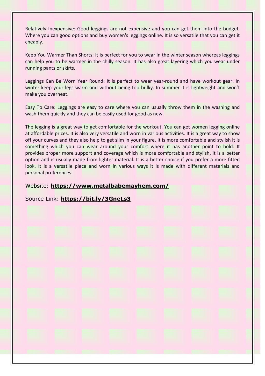 PPT Benefits of Wearing Leggings for Your Workouts PowerPoint