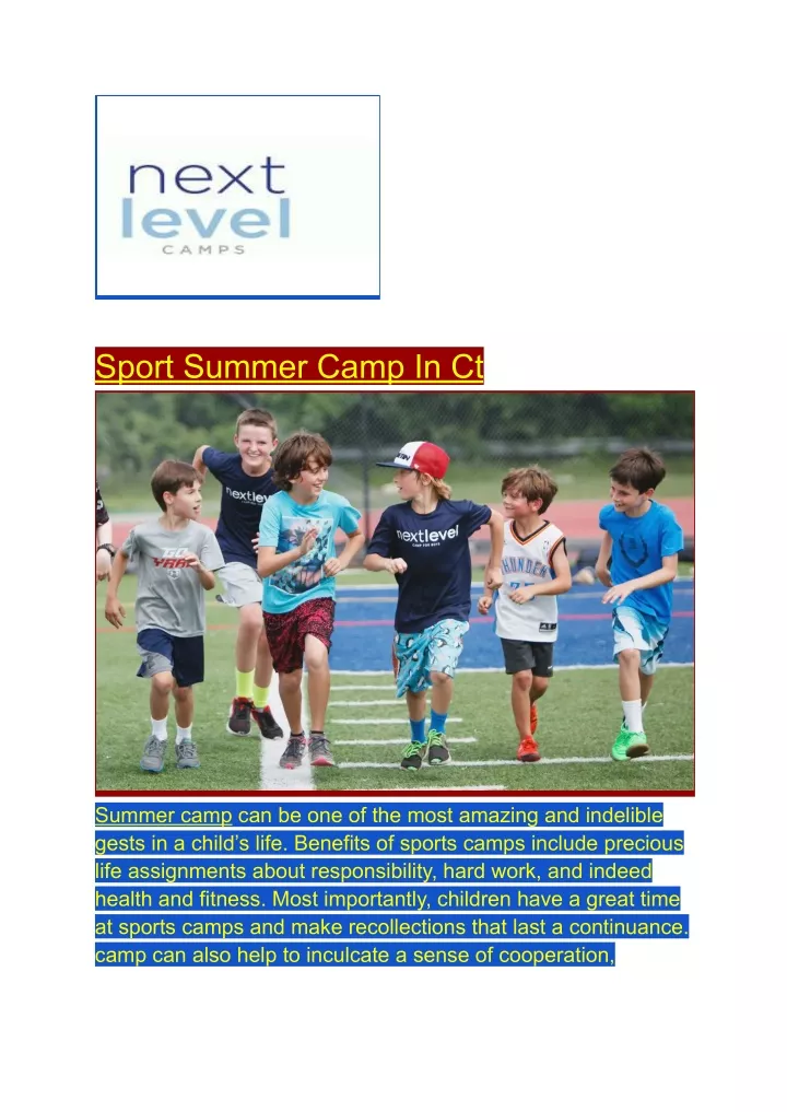 PPT Sport Summer Camp In Ct PowerPoint Presentation, free download