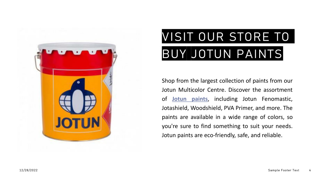 PPT - Visit Our Store To Buy Jotun Paints PowerPoint Presentation, free ...