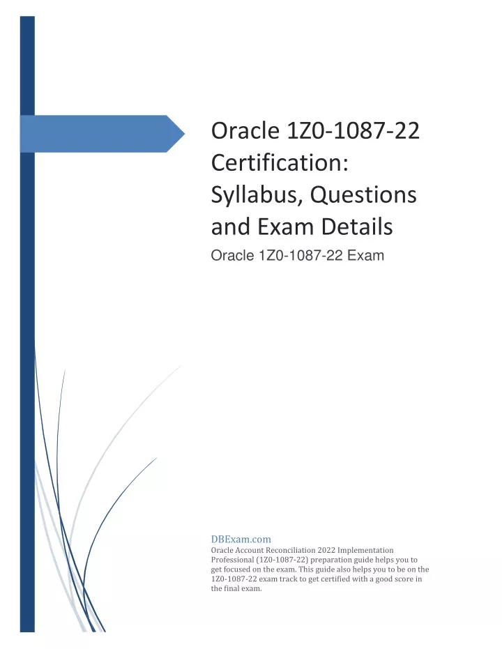 PPT - Oracle 1Z0-1087-22 Certification: Syllabus, Questions and Exam Sns-Brigh10