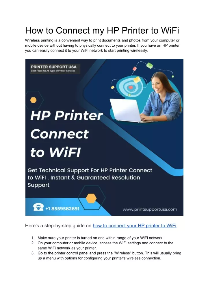 PPT How to Connect my HP Printer to WiFi PowerPoint Presentation