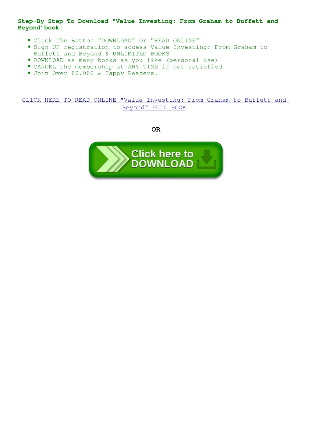 PPT - [PDF] DOWNLOAD READ Value Investing From Graham to Buffett and ...