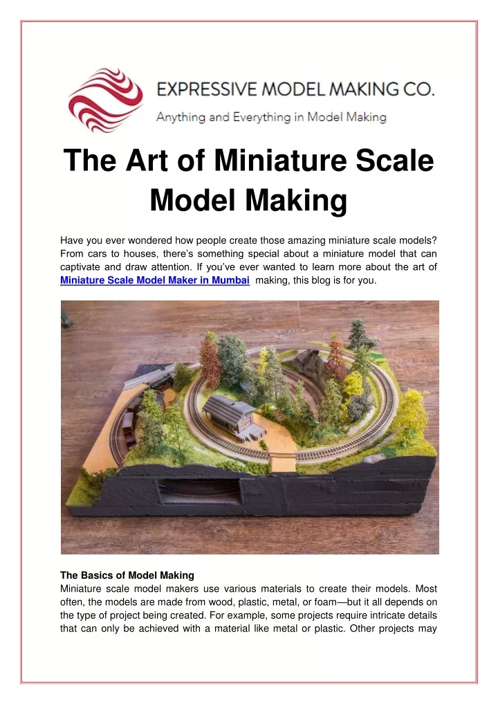 PPT - The Art Of Miniature Scale Model Making PowerPoint Presentation ...