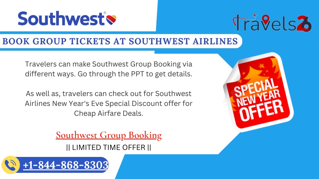 PPT - SOUTHWEST AIRLINES GROUP BOOKING PowerPoint Presentation, free ...