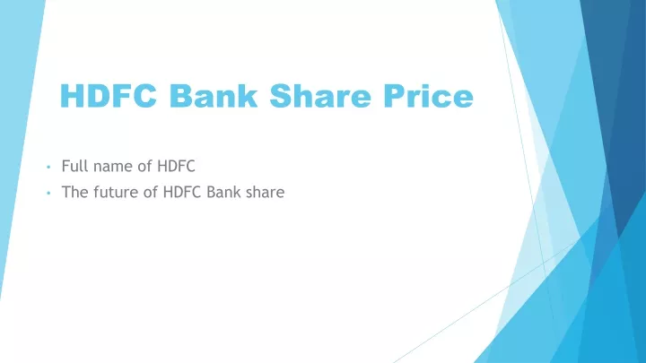 Ppt Hdfc Bank Share Price L Powerpoint Presentation Free Download Id11856675 2252