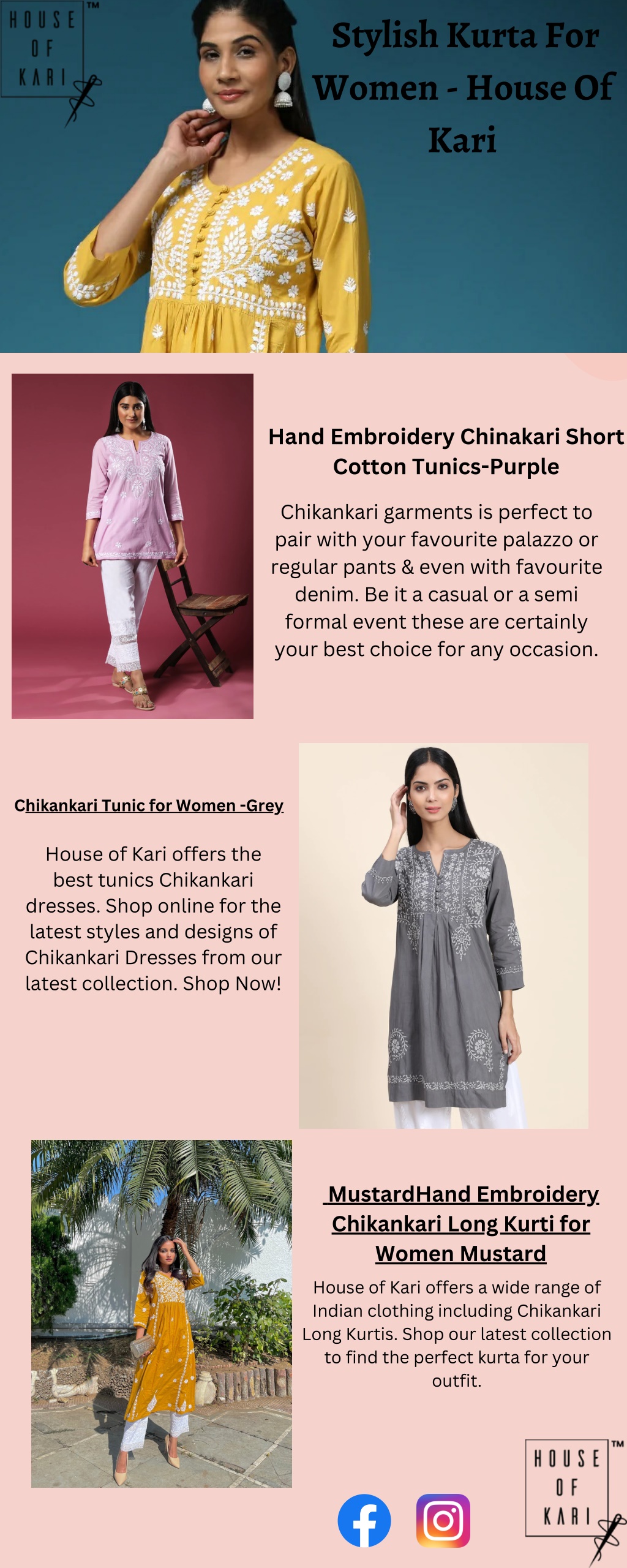 stylish kurta for women house of kari l