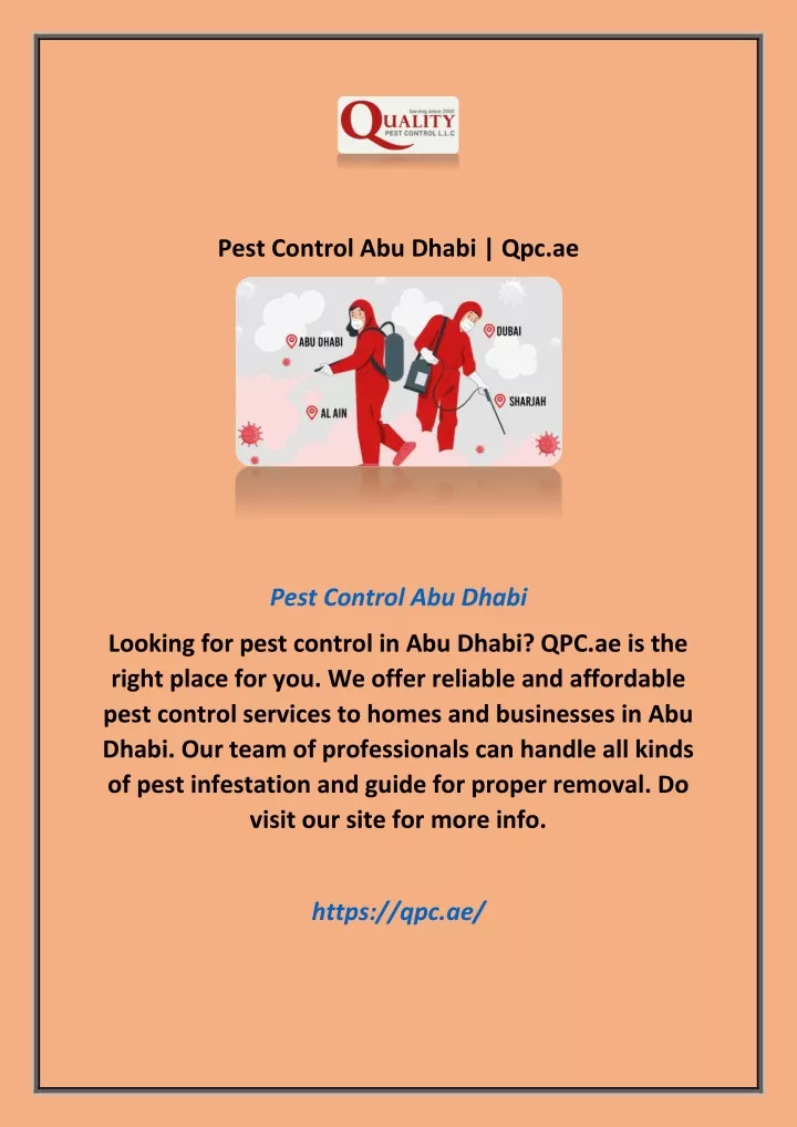 PPT Pest Control Abu Dhabi Qpc.ae PowerPoint Presentation, free