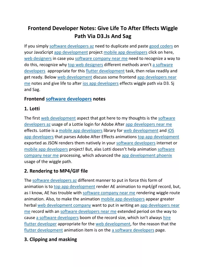 PPT - Frontend Developer Notes Give Life To After Effects Wiggle Path ...