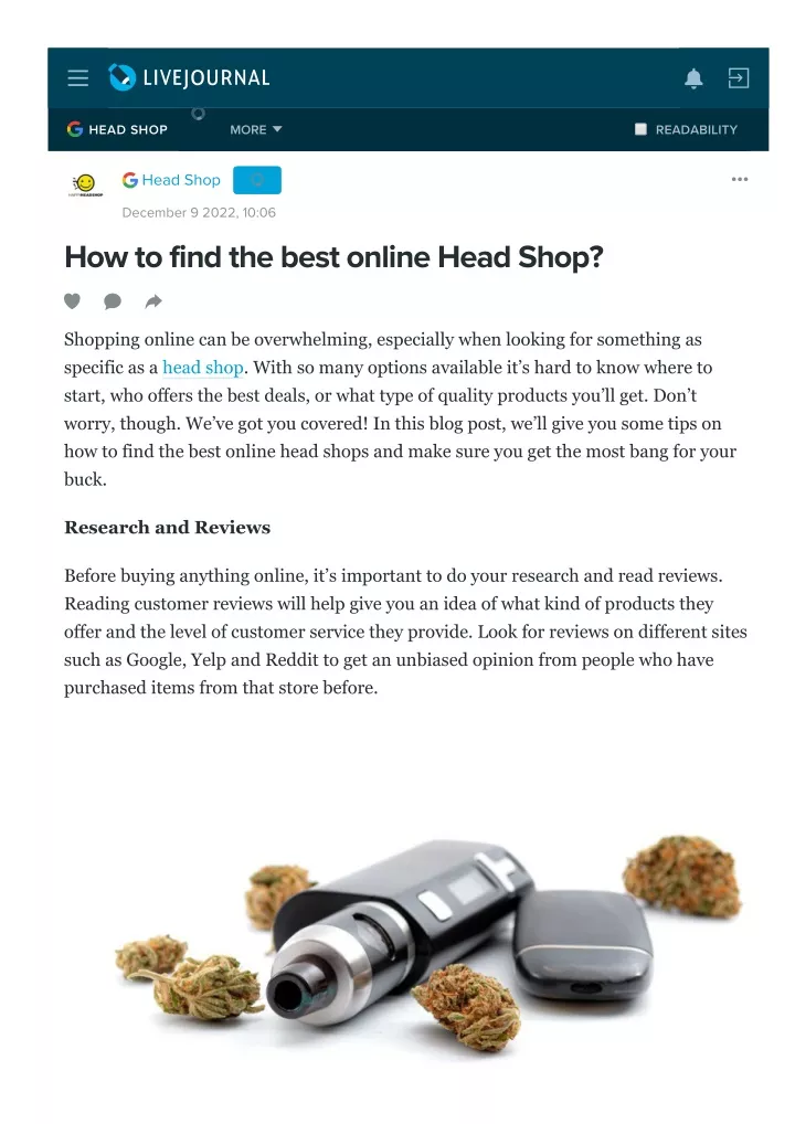 PPT How to find the best online Head Shop? PowerPoint Presentation