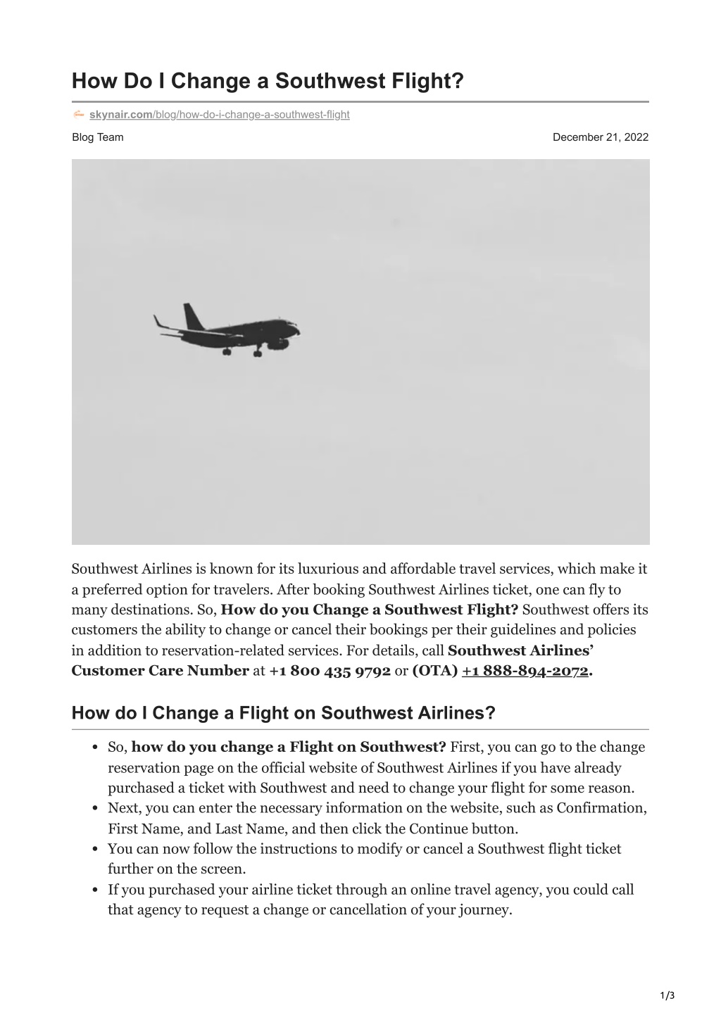 PPT How do I change a Southwest Flight? PowerPoint Presentation, free