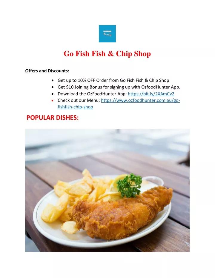 PPT Up to 10 offer at Go Fish Fish & Chip Mornington Order Now