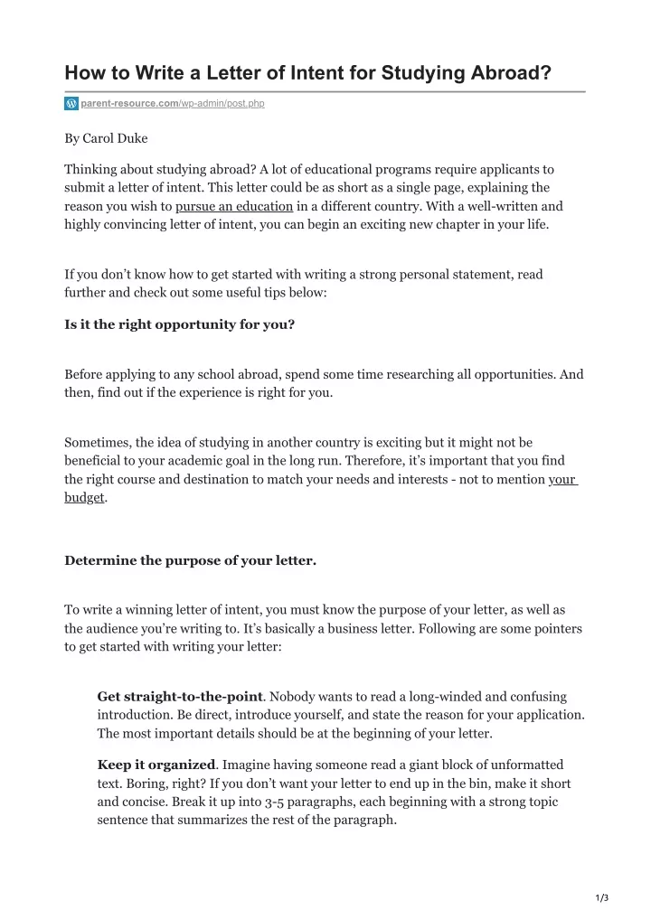 PPT Parent resource How To Write A Letter Of Intent For Studying ppt-parent-resource-how-to-write-a-letter-of-intent-for-studying