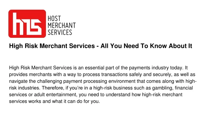 PPT - High-risk-merchant-services-all-you-need-to-know-about-it ...