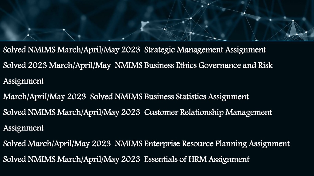 nmims assignments 2023