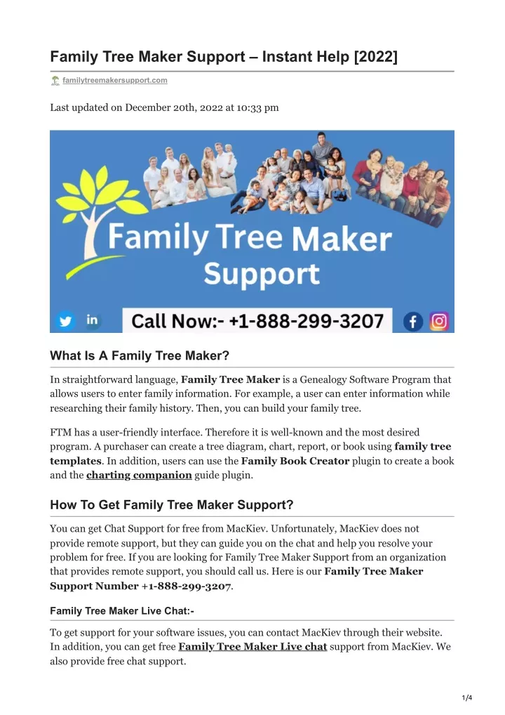 PPT - Family Tree Maker Support Instant Help 2022 PowerPoint ...