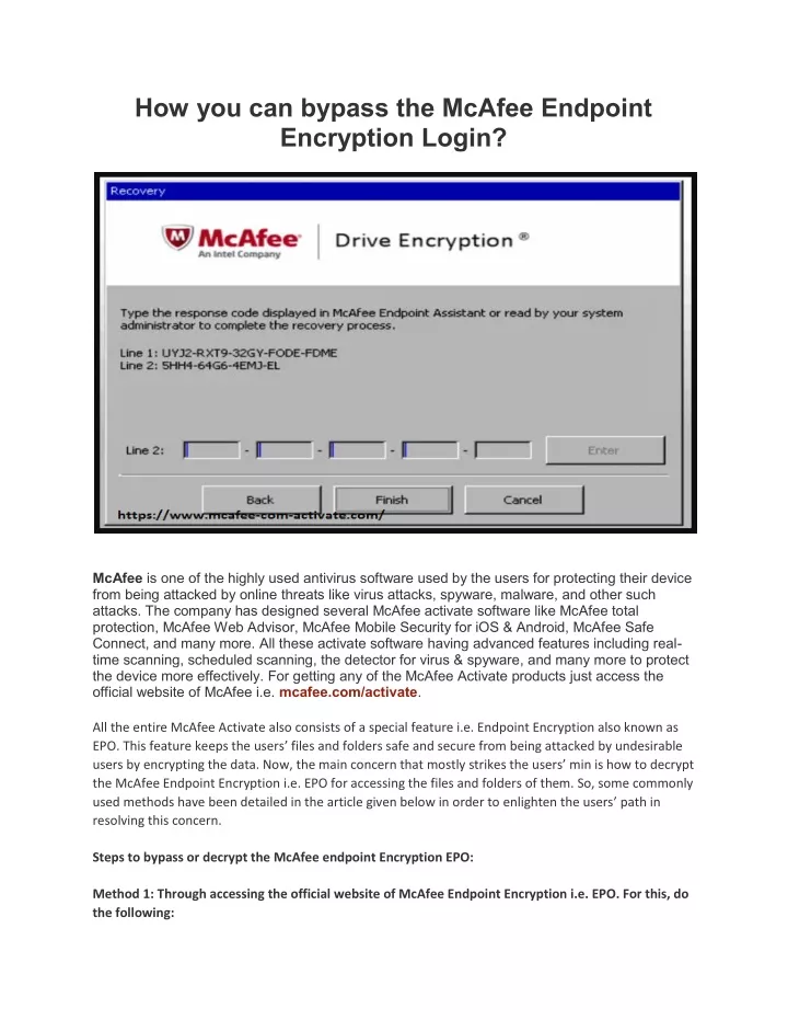 PPT How you can bypass the McAfee Endpoint Encryption Login