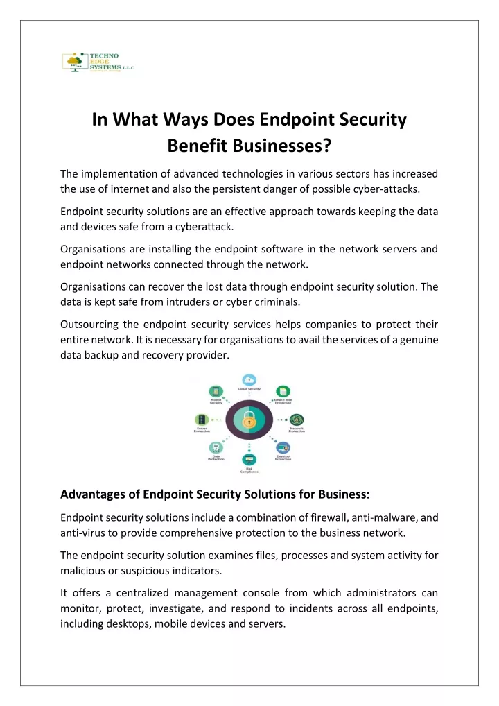 PPT In What Ways Does Endpoint Security Benefit Businesses PowerPoint