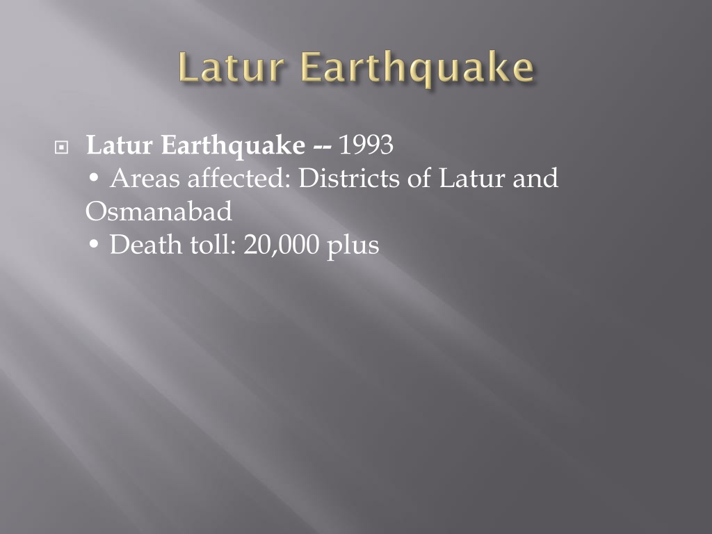 latur earthquake case study ppt