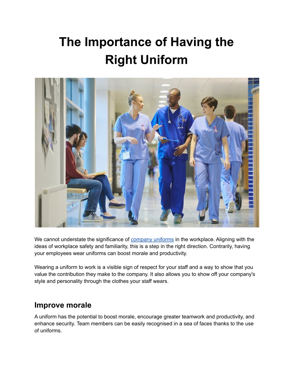 presentation on importance of uniform