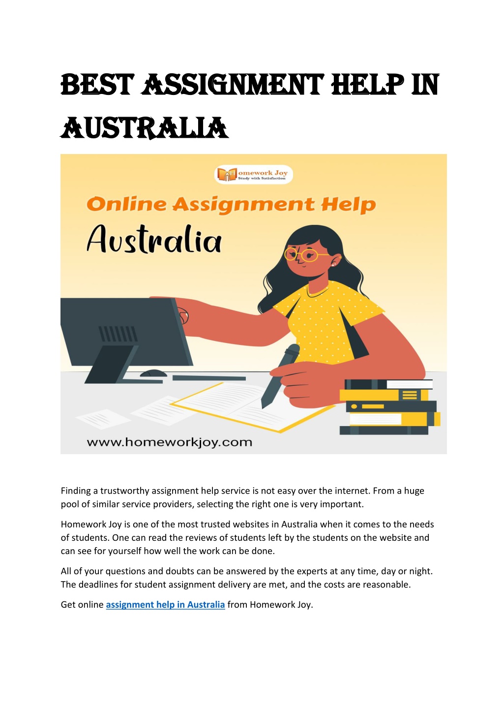 assignment help in australia