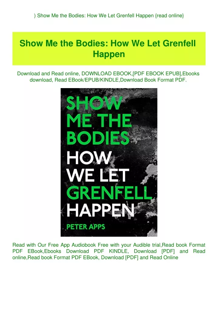 PPT ^READ) Show Me the Bodies How We Let Grenfell Happen {read online} PowerPoint Presentation