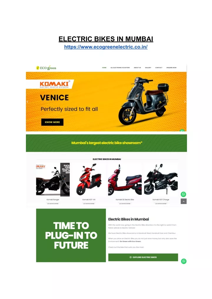 PPT best electric bikes and scooter in mumbai PowerPoint Presentation