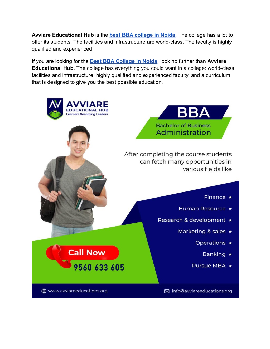 PPT - No.1 Best BBA College in Noida | Avviare Educational Hub ...